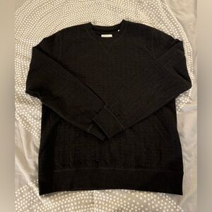 Billy Reid Quilted Cotton-blend Crewneck Sweater - Black - Size Medium
